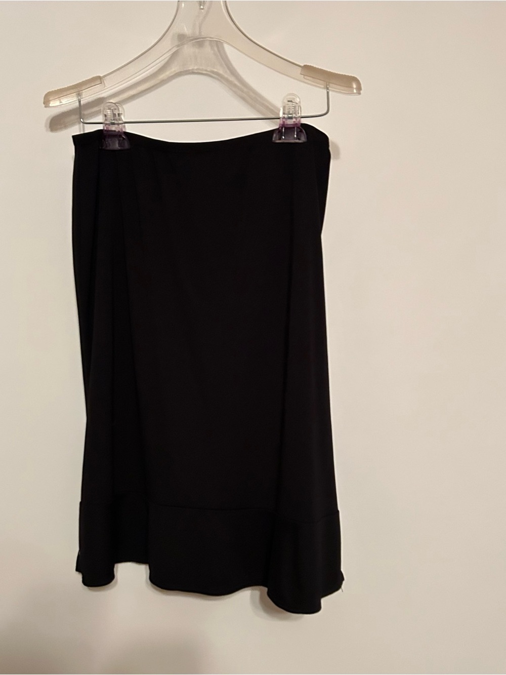 BCBG Black A-Line Skirt with Subtle Flounce